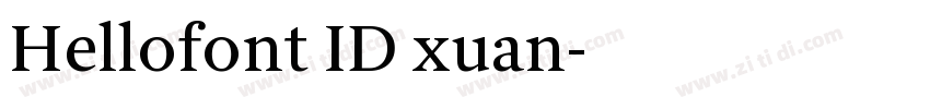 Hellofont ID xuan字体转换